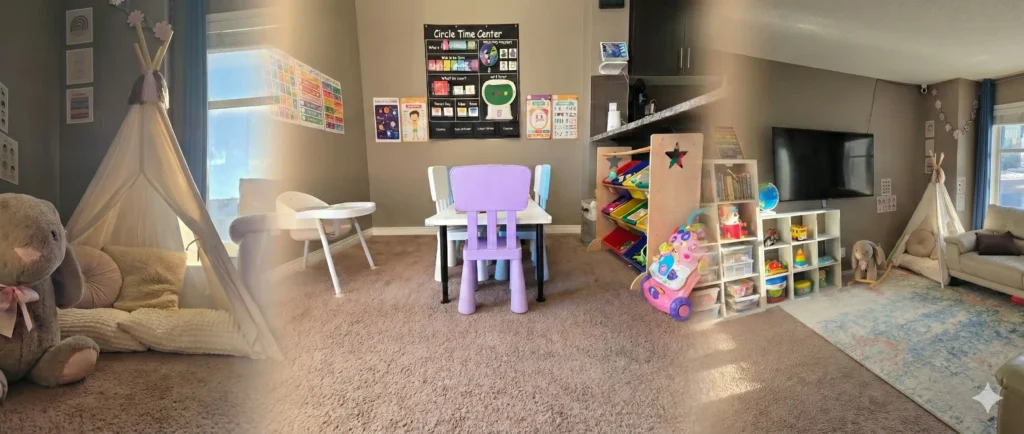 Calm, child-led play-based early learning environment in Calgary